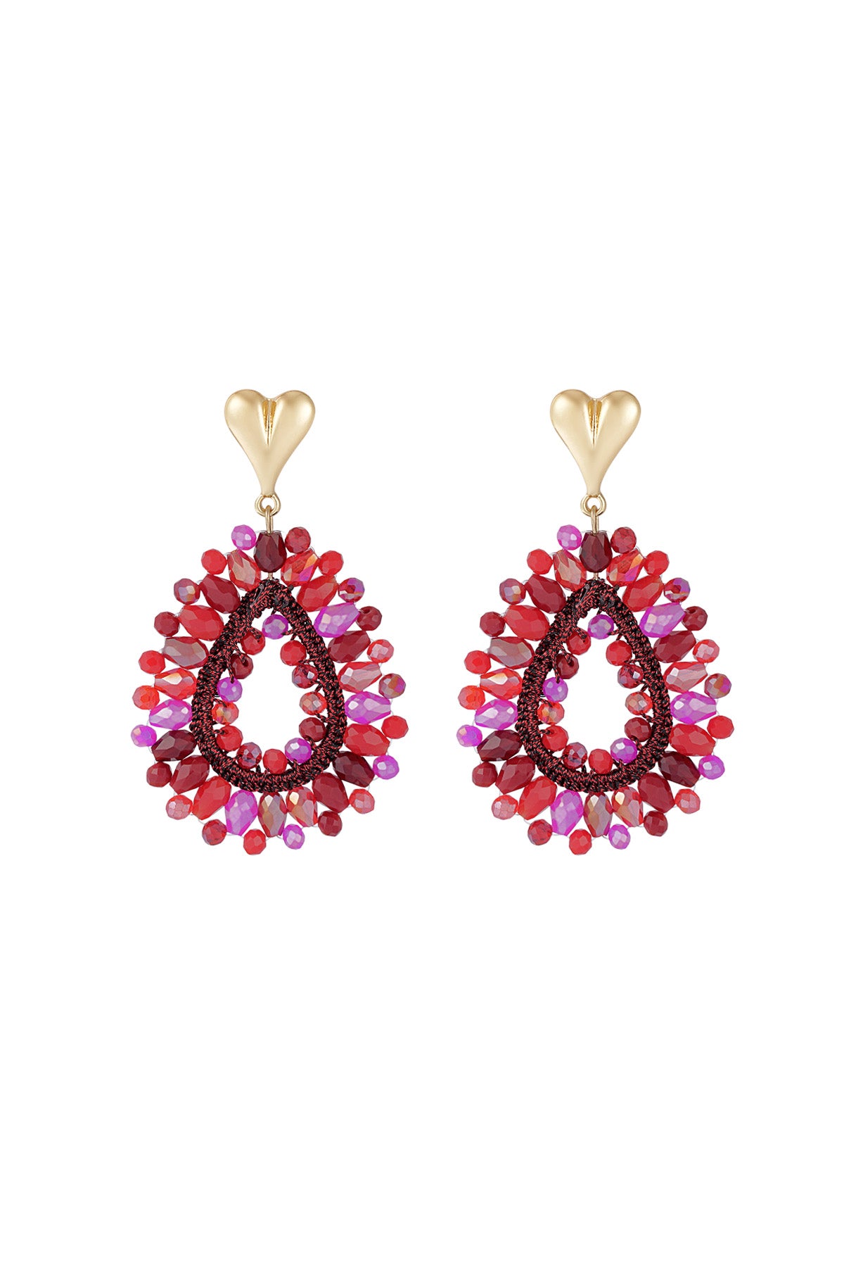 Boucles d'oreilles Love en perle