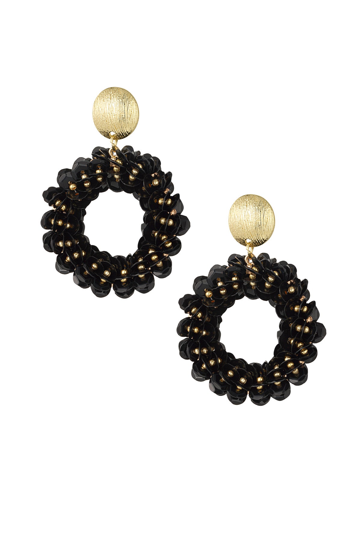 Boucles d'oreilles à paillettes scintillantes