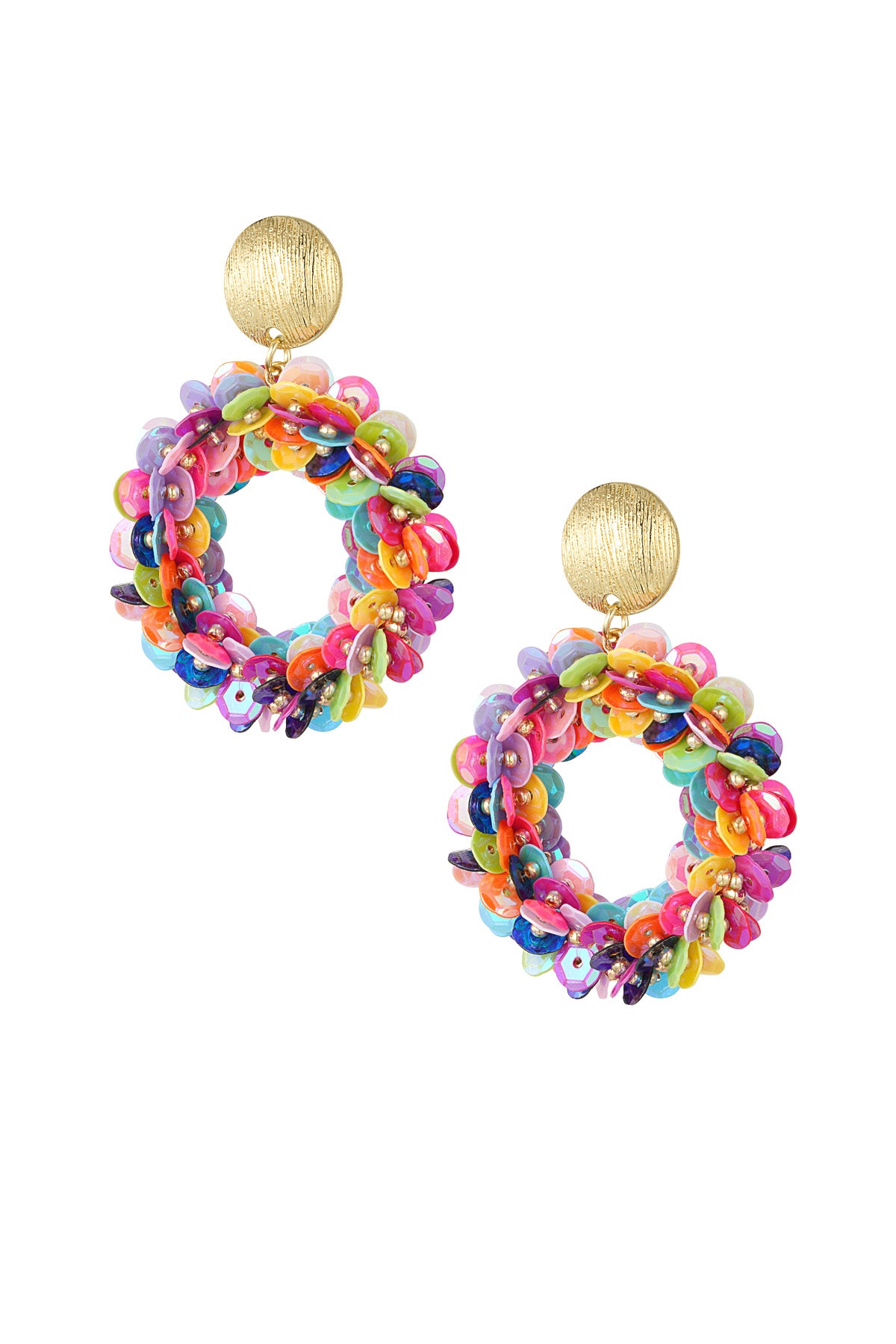 Boucles d'oreilles à paillettes scintillantes