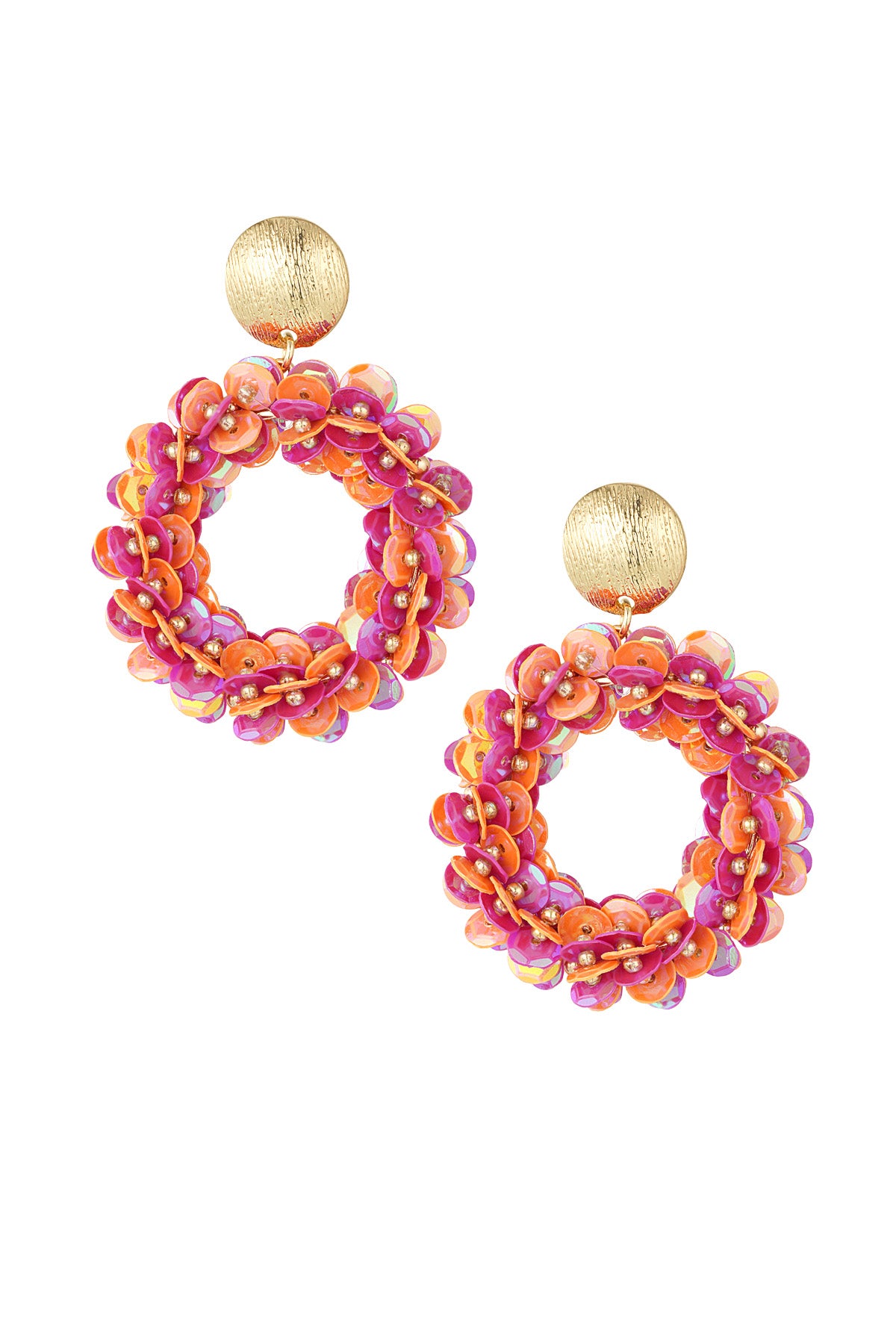 Boucles d'oreilles à paillettes scintillantes