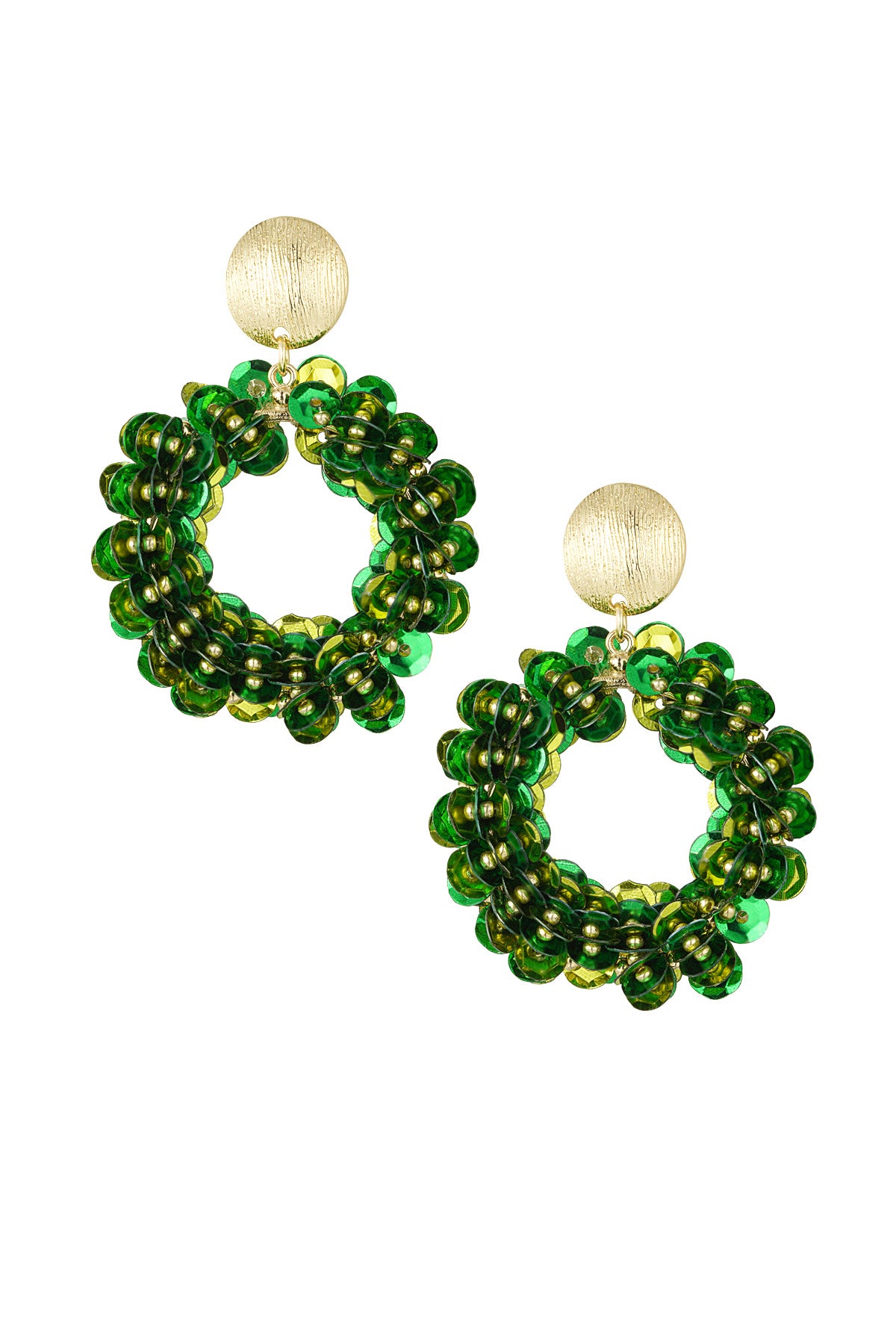 Boucles d'oreilles à paillettes scintillantes