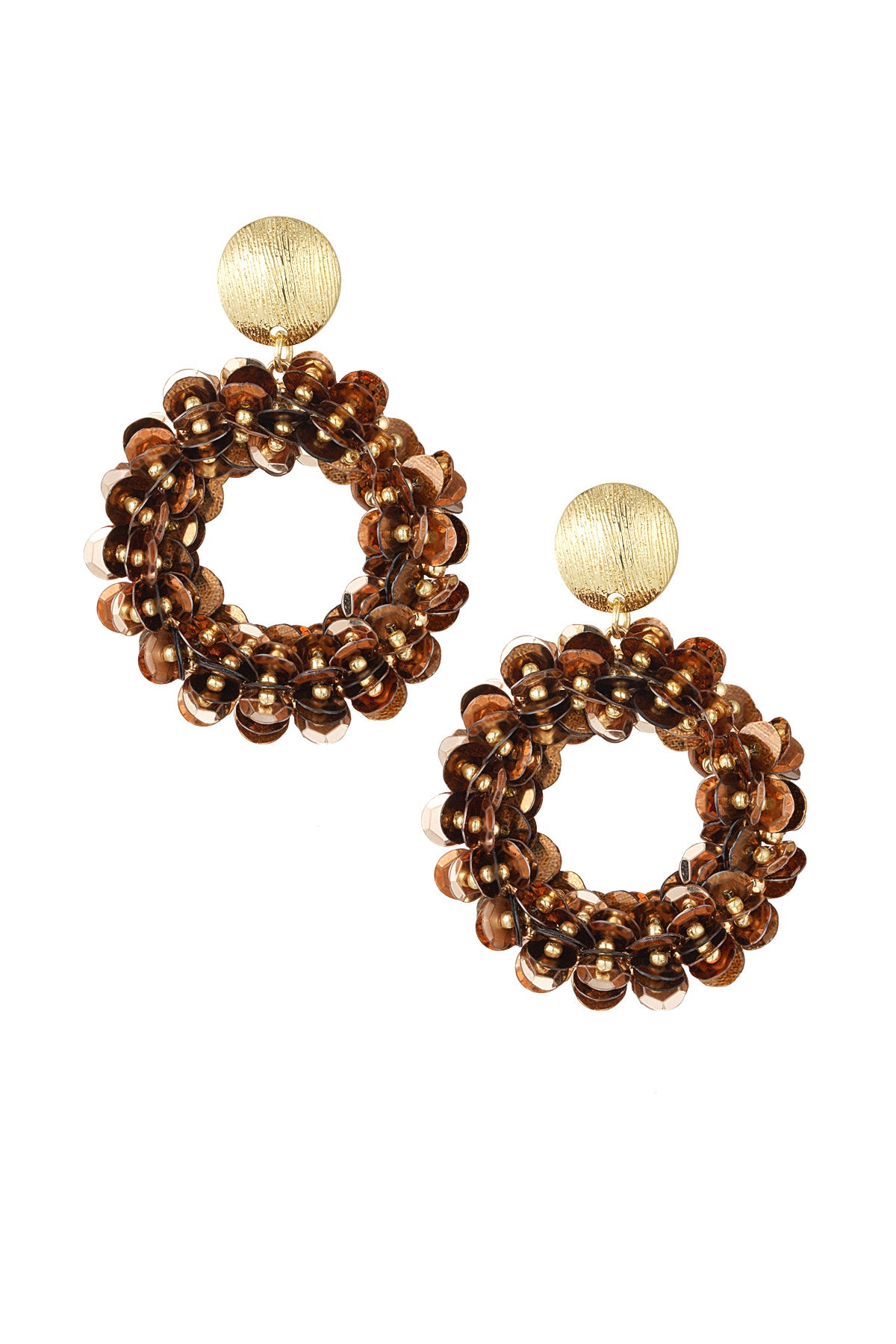Boucles d'oreilles à paillettes scintillantes