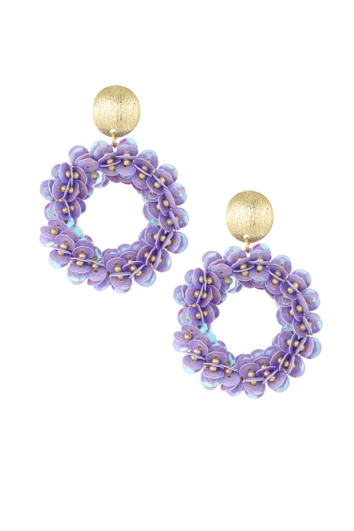 Boucles d'oreilles à paillettes scintillantes